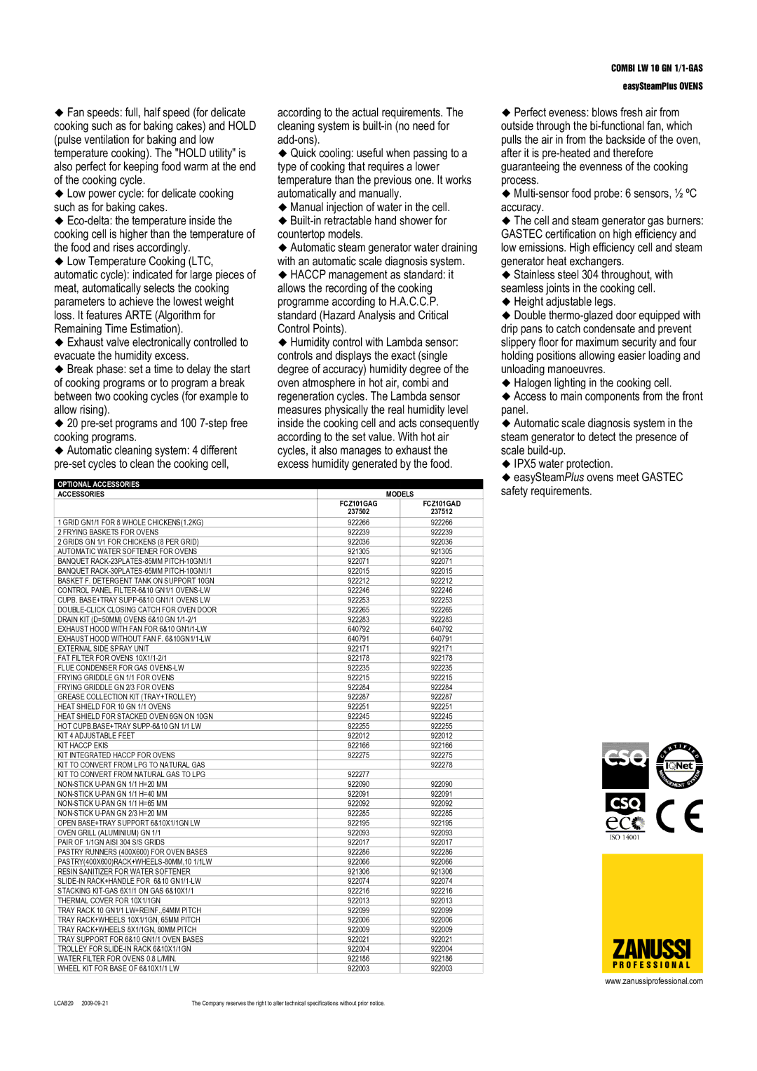 Zanussi 237512, FCZ101GAD, FCZ101GAG, 237502 dimensions Zanussi 