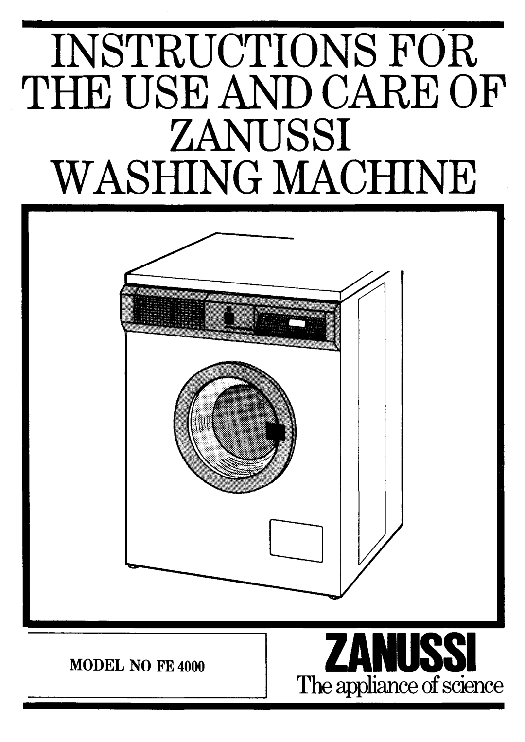 Zanussi FE 4000 manual 