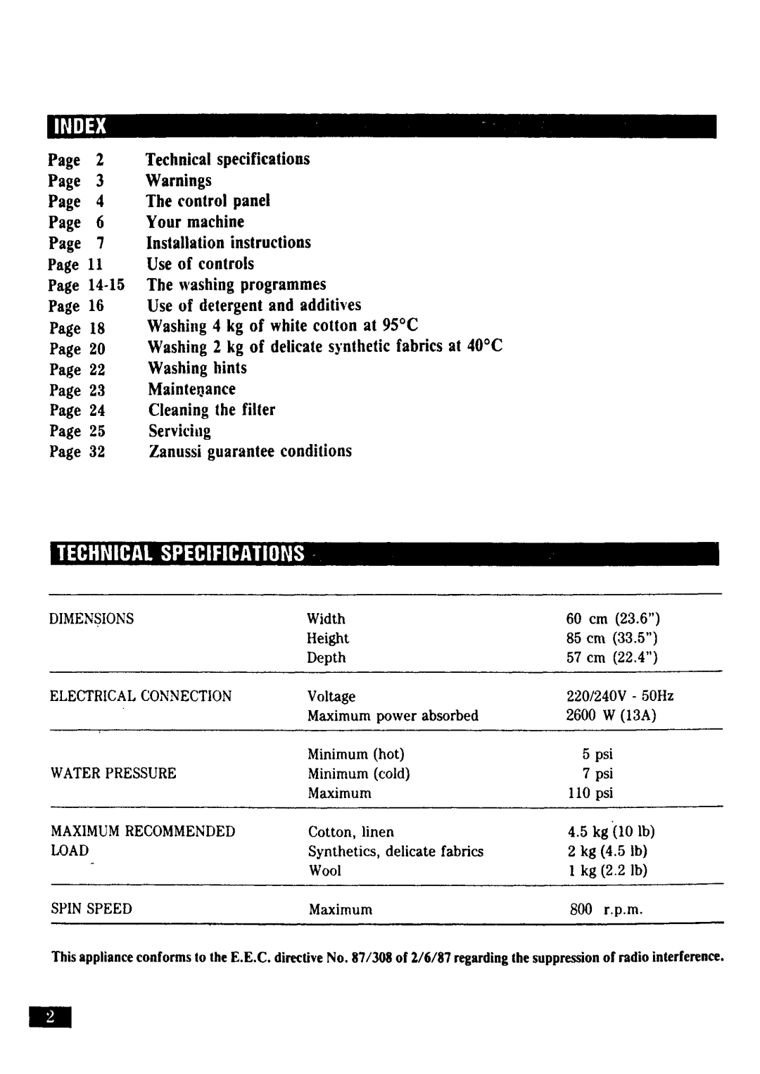 Zanussi FJ 831 manual 