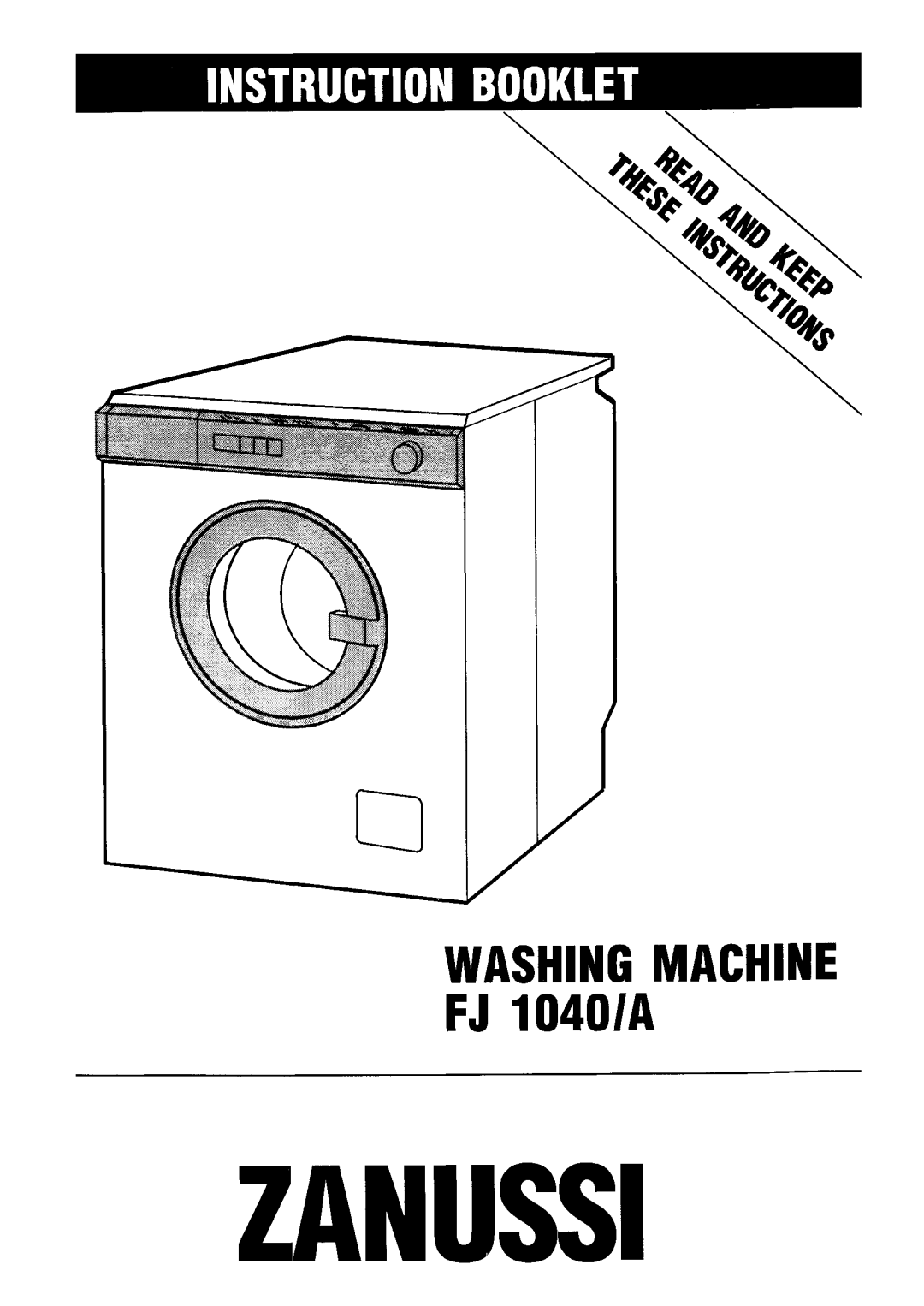 Zanussi FJ1040/A manual 