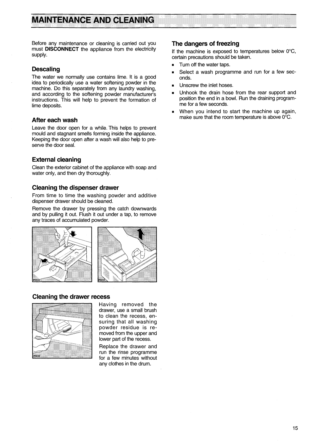 Zanussi FJ1094 AL manual 