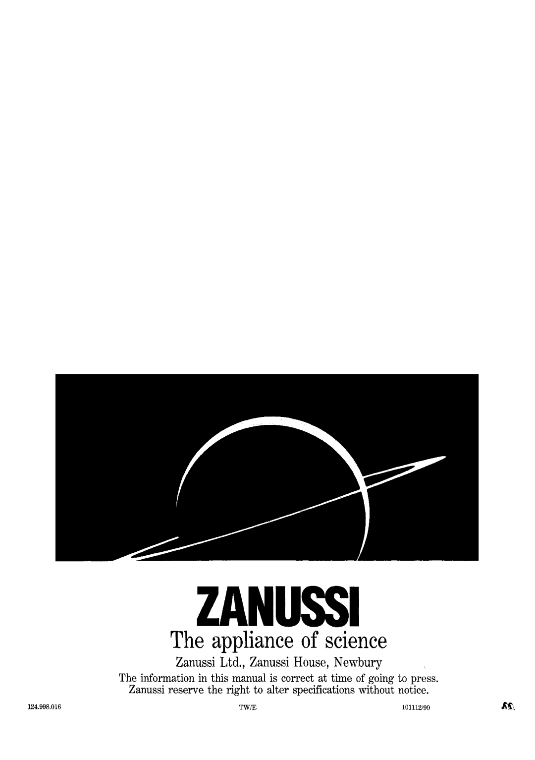 Zanussi FJ1224/A manual 