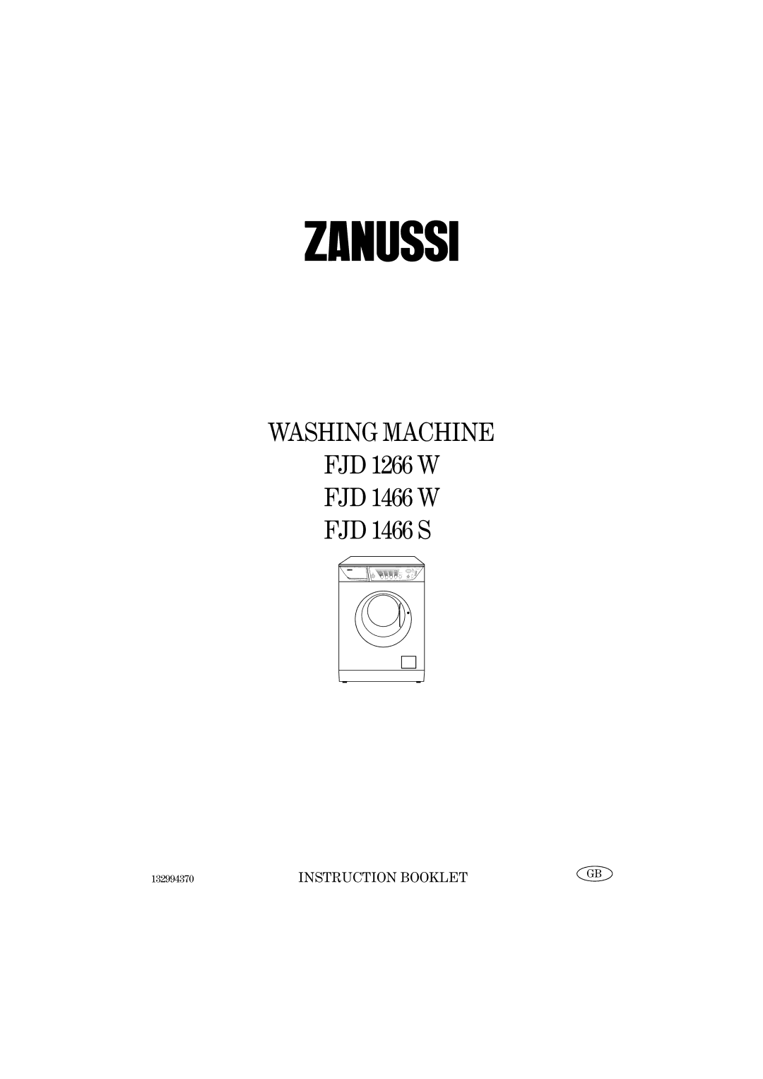 Zanussi FJD 1266 W manual Washing Machine 