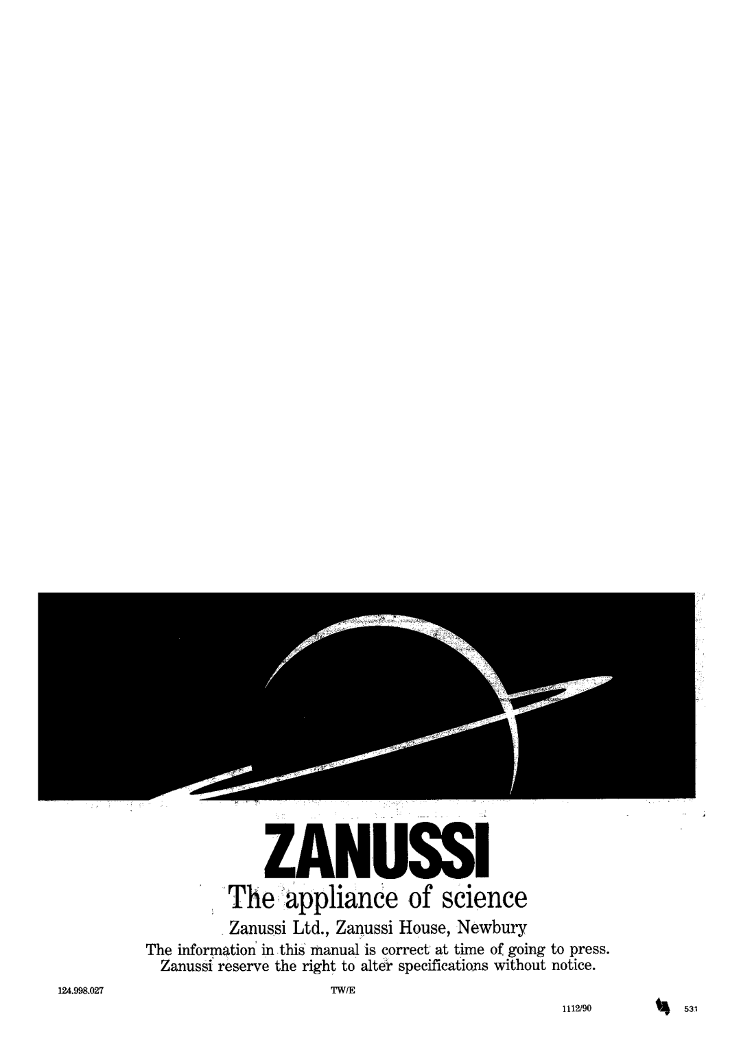 Zanussi FJi1204/A manual 