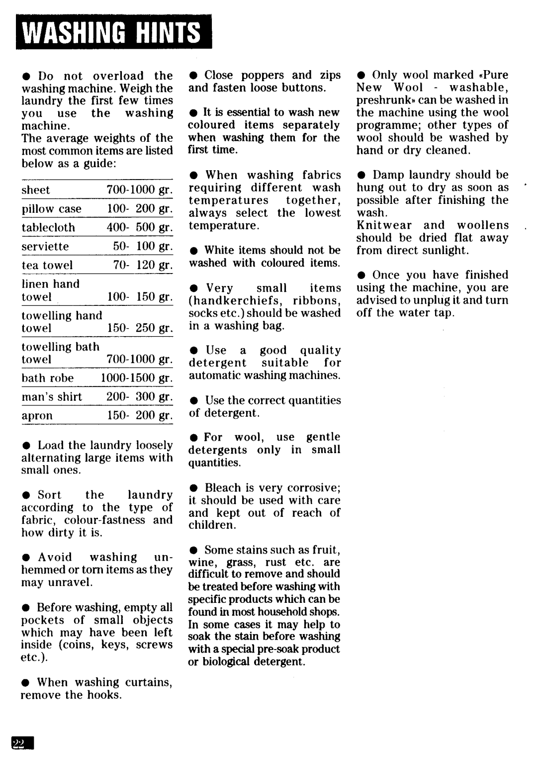 Zanussi FL 1032 manual 