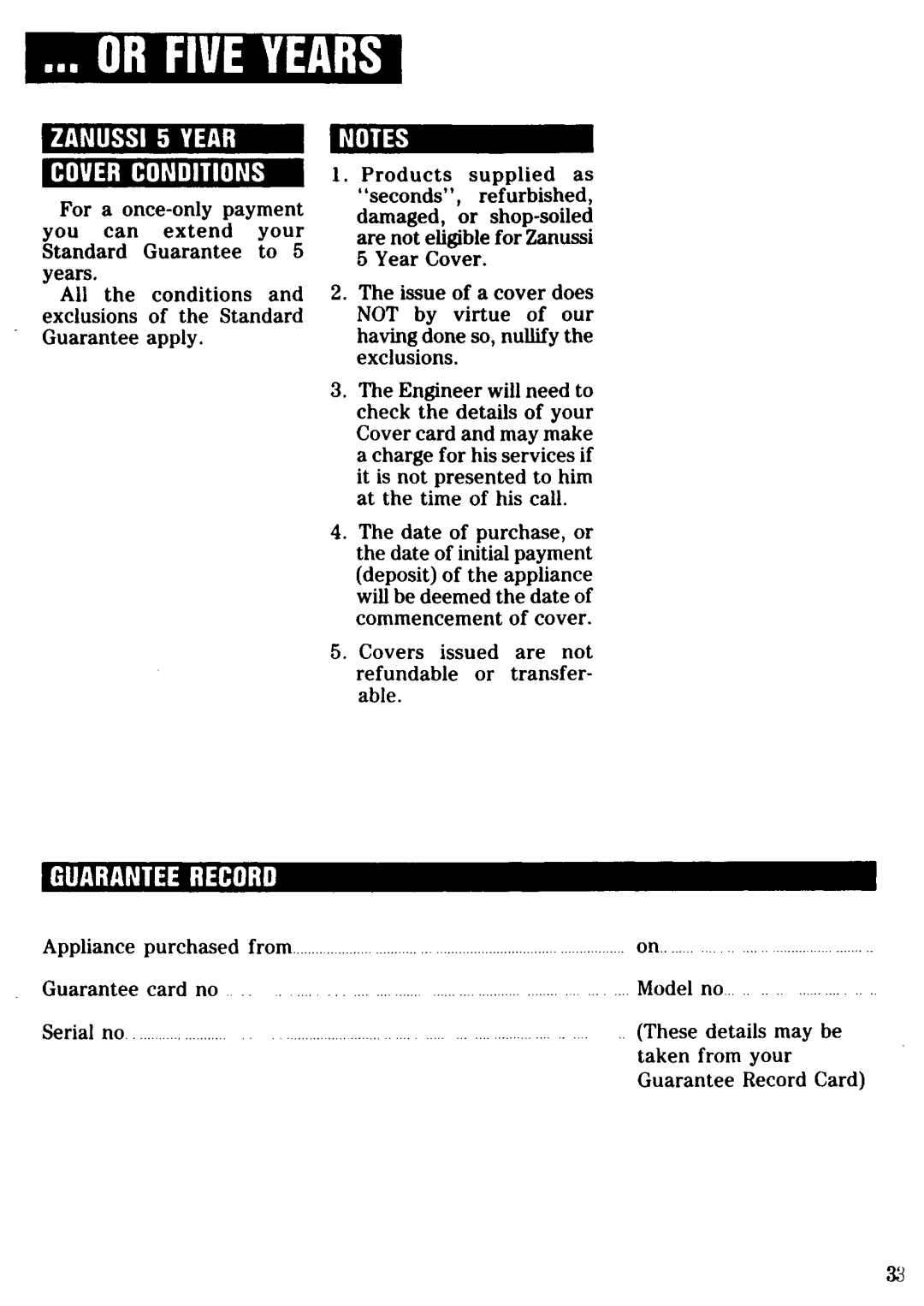 Zanussi FL 1032 manual 