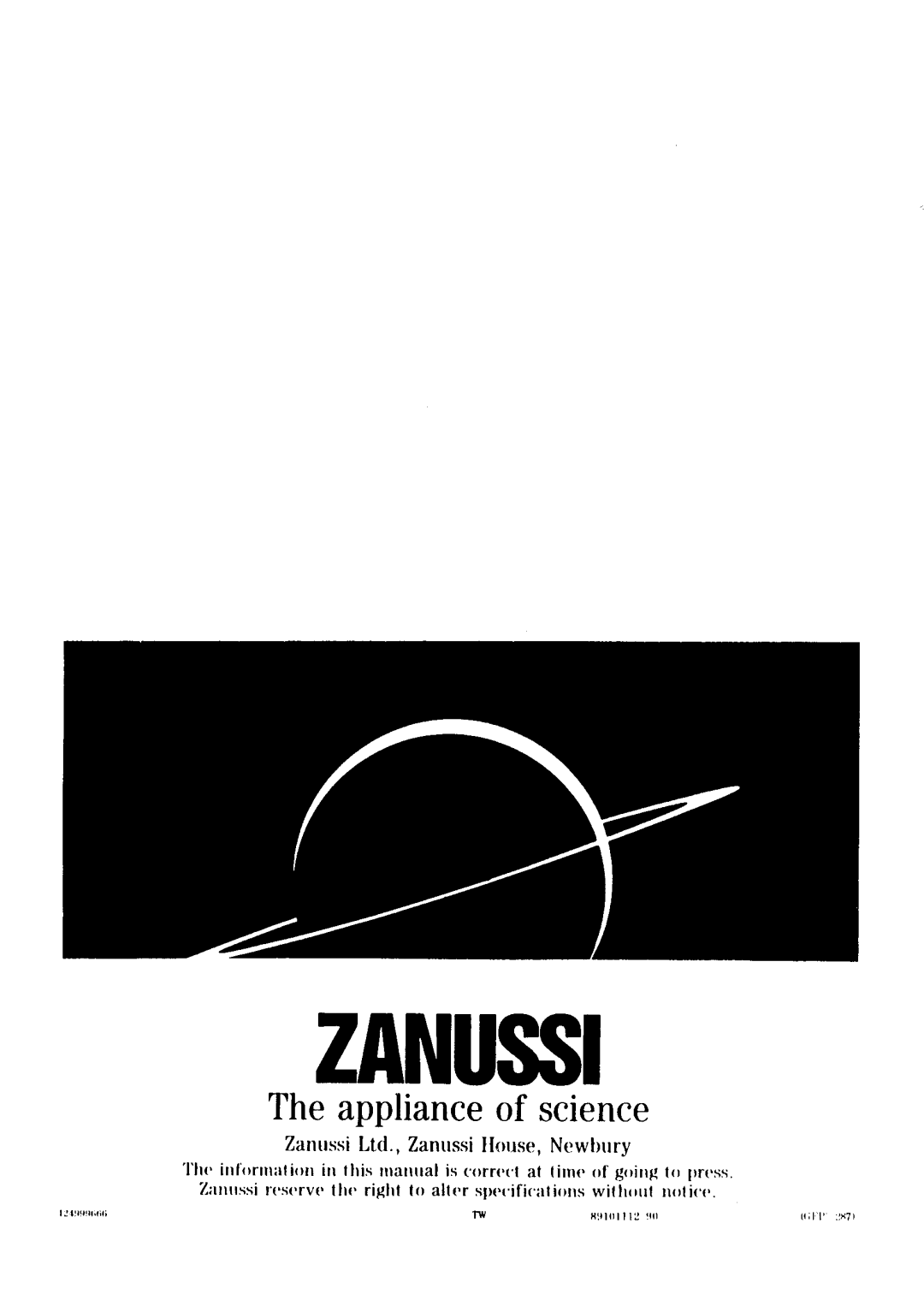 Zanussi FL 1032 manual 