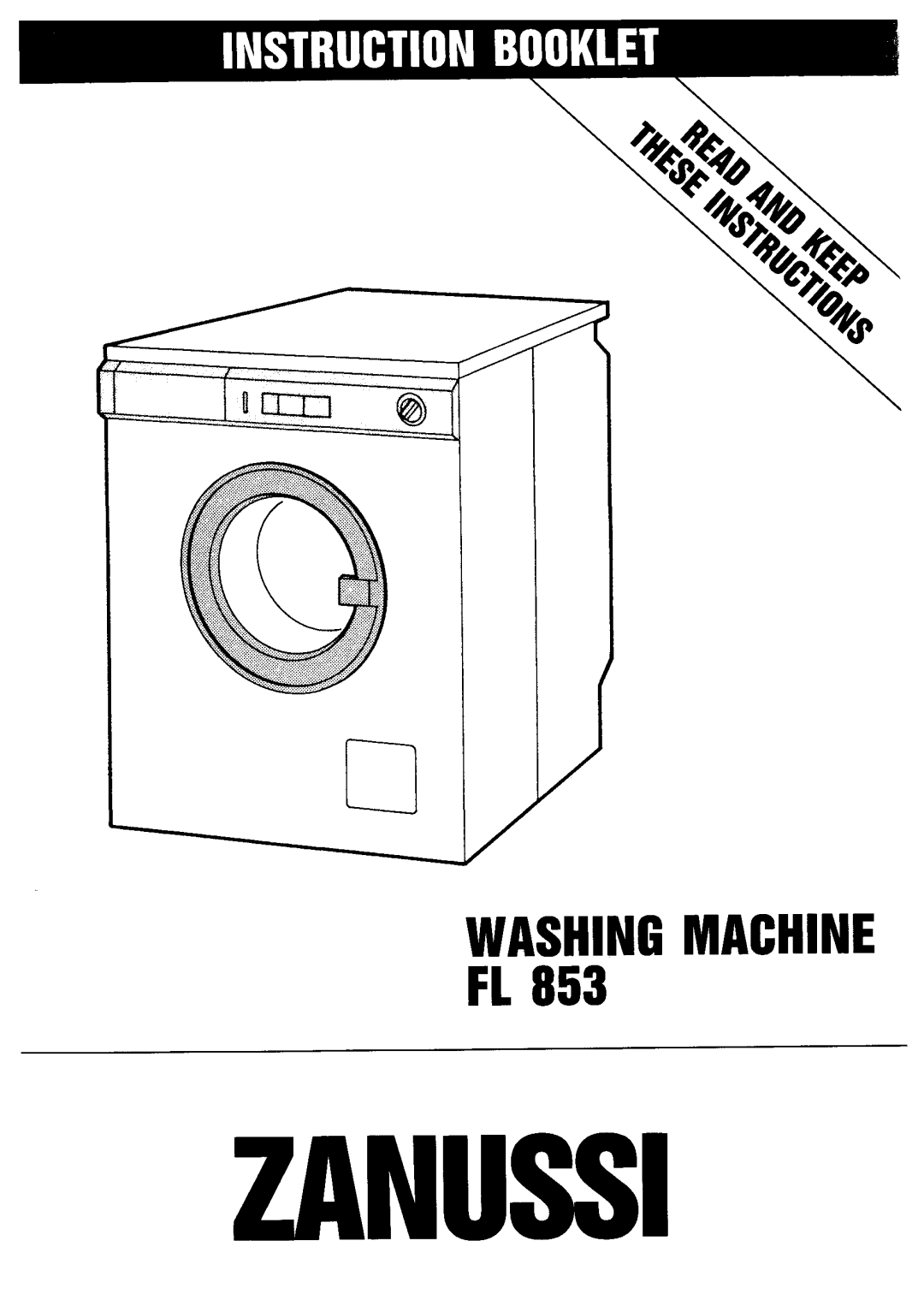 Zanussi FL 853 manual 