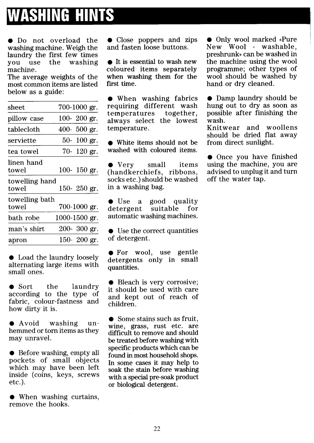 Zanussi FL 853 manual 