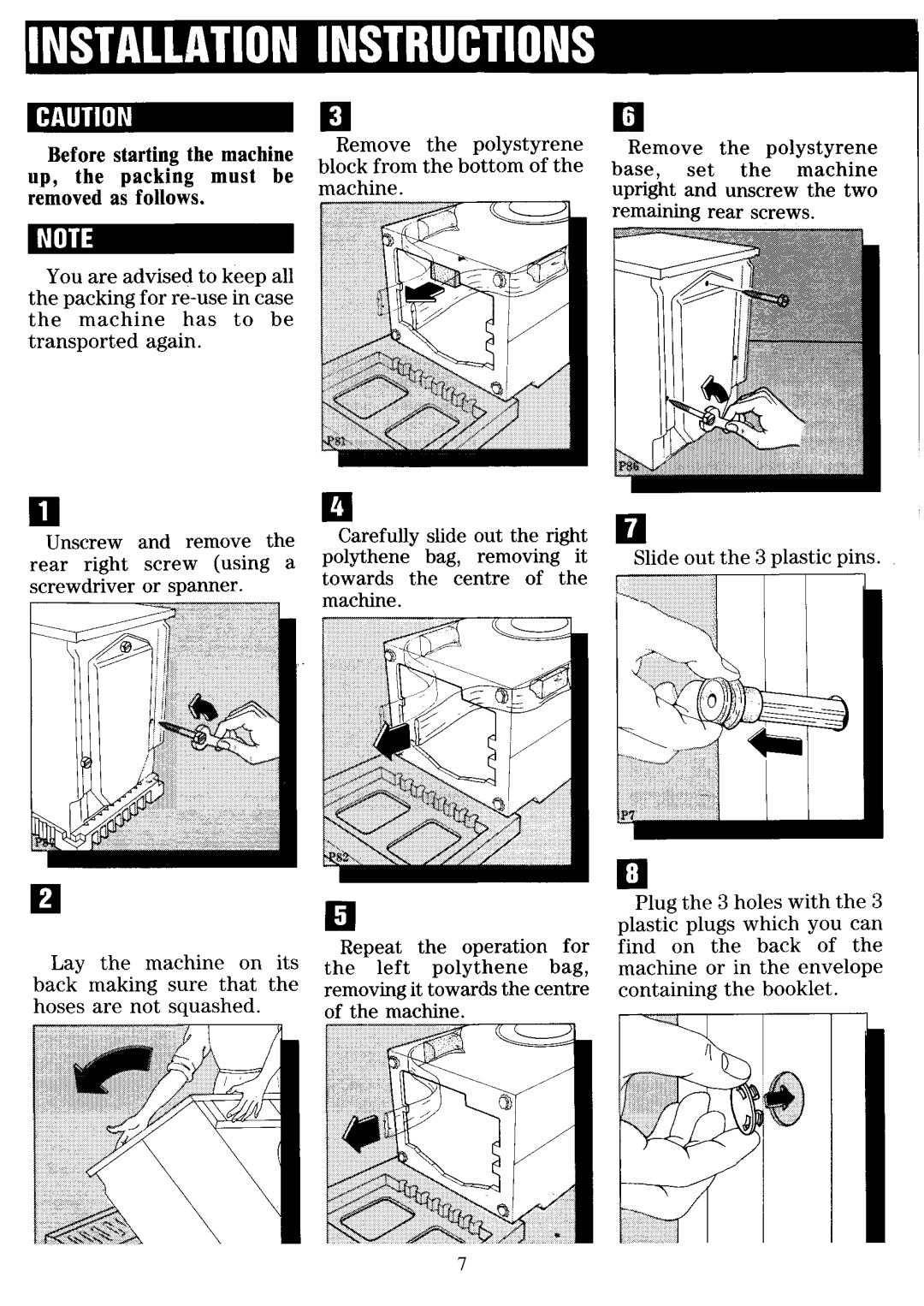 Zanussi FL 853 manual 