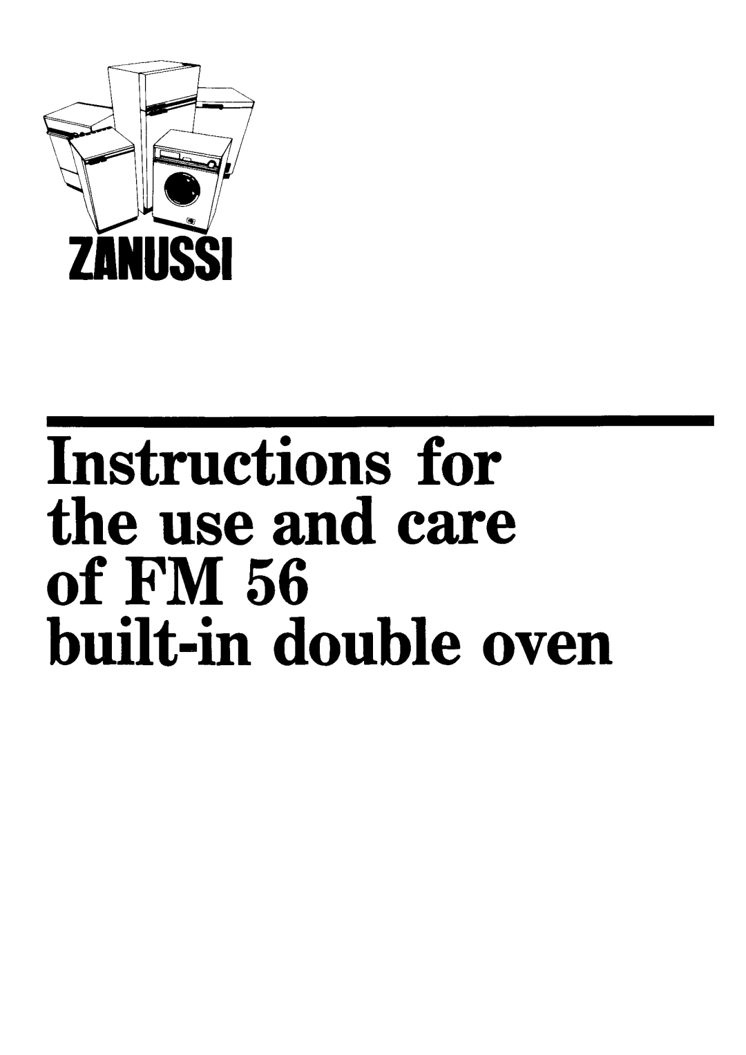 Zanussi FM56 manual 