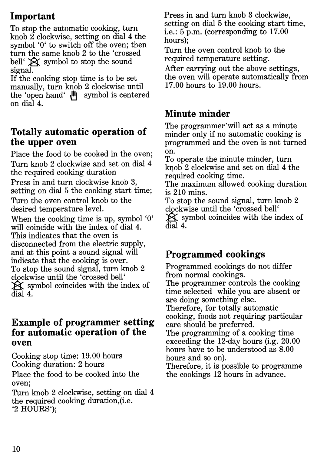 Zanussi FM56 manual 