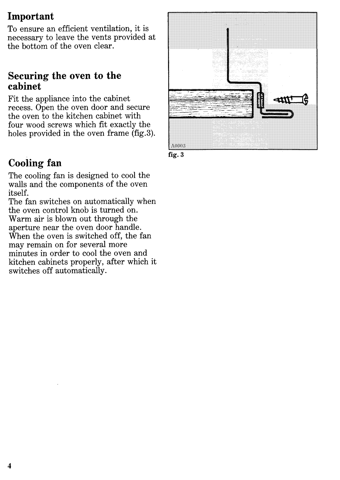 Zanussi FM56 manual 