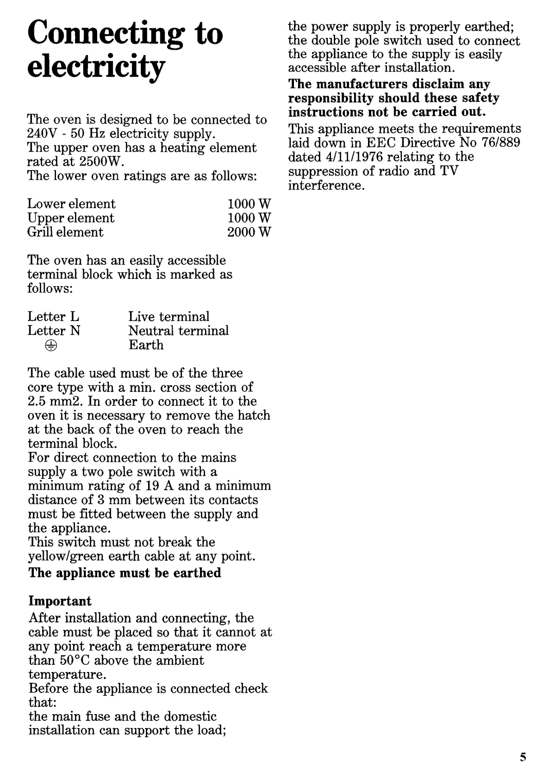 Zanussi FM56 manual 