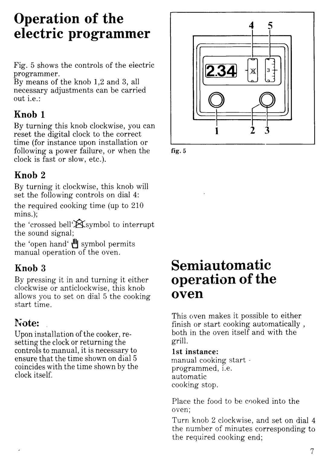 Zanussi FM6 manual 
