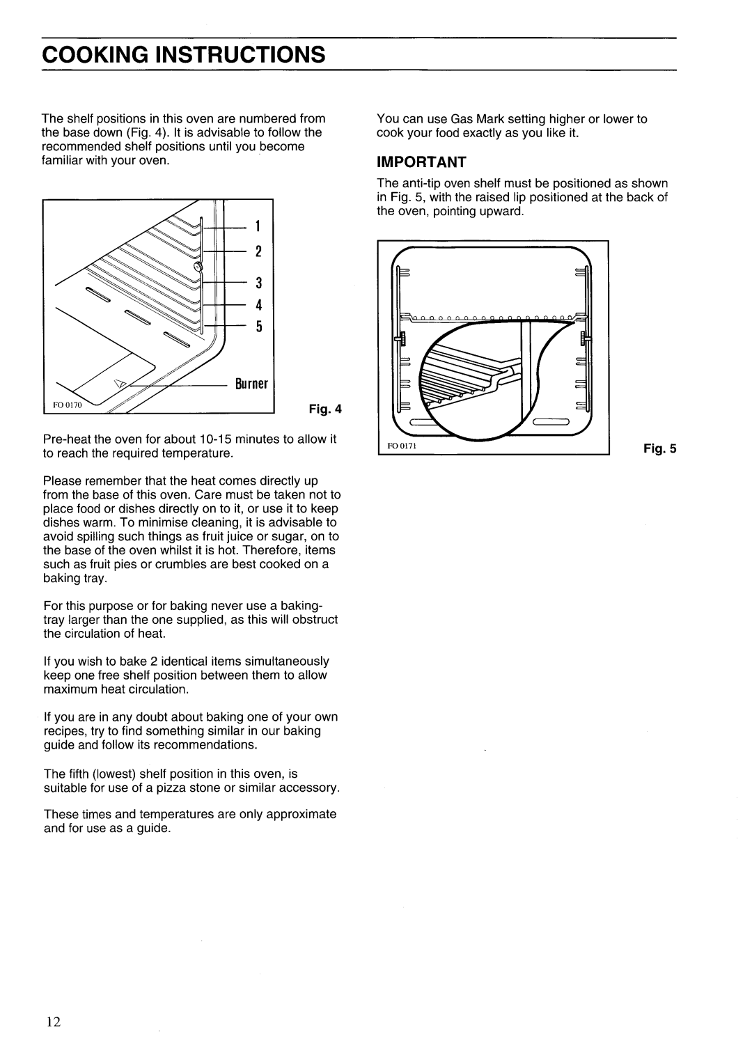 Zanussi GCF9621, GCF5621 manual 