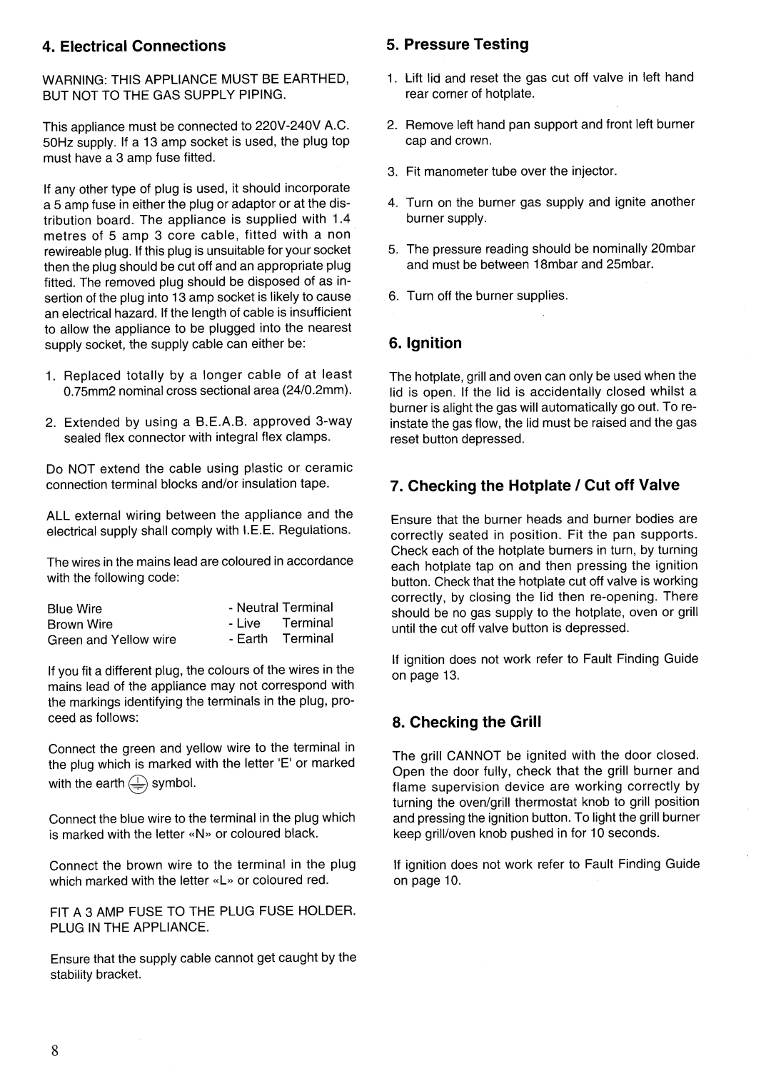 Zanussi GCF9621, GCF5621 manual 