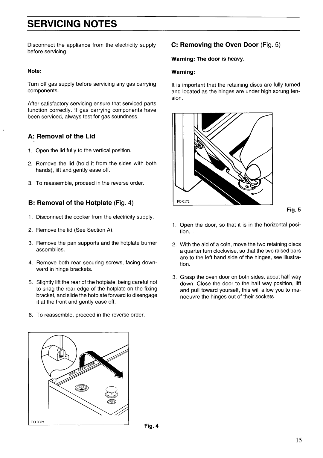 Zanussi GCF5621, GCF9621 manual 