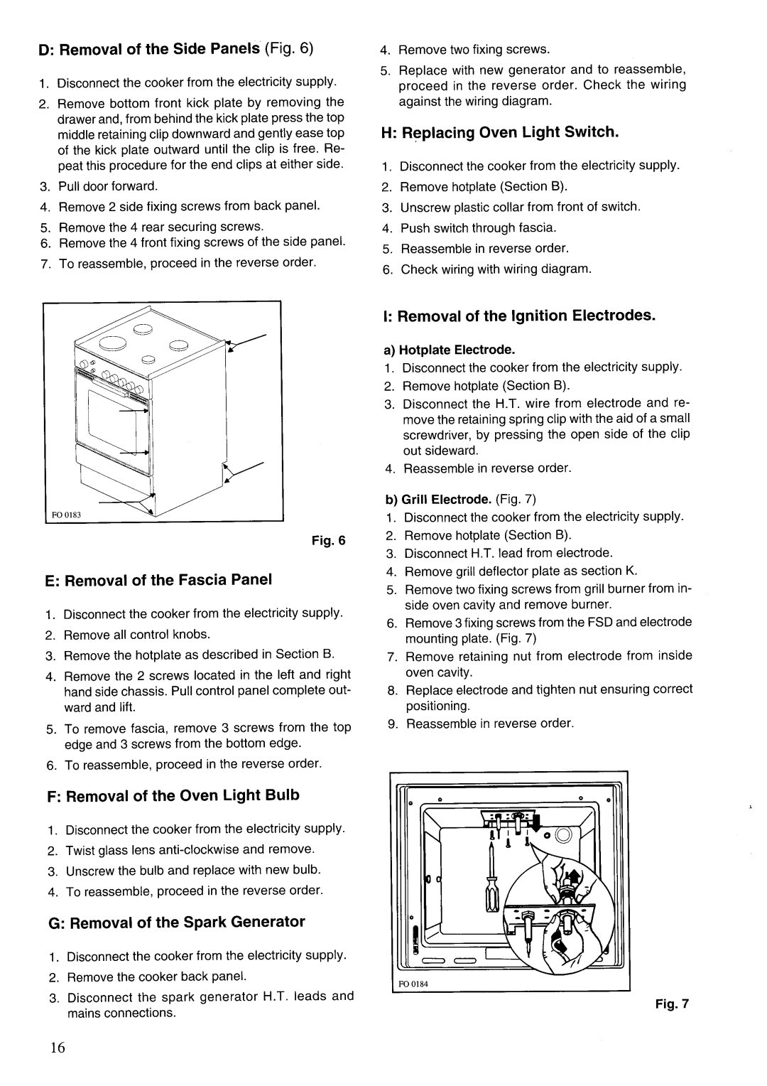 Zanussi GCF9621, GCF5621 manual 