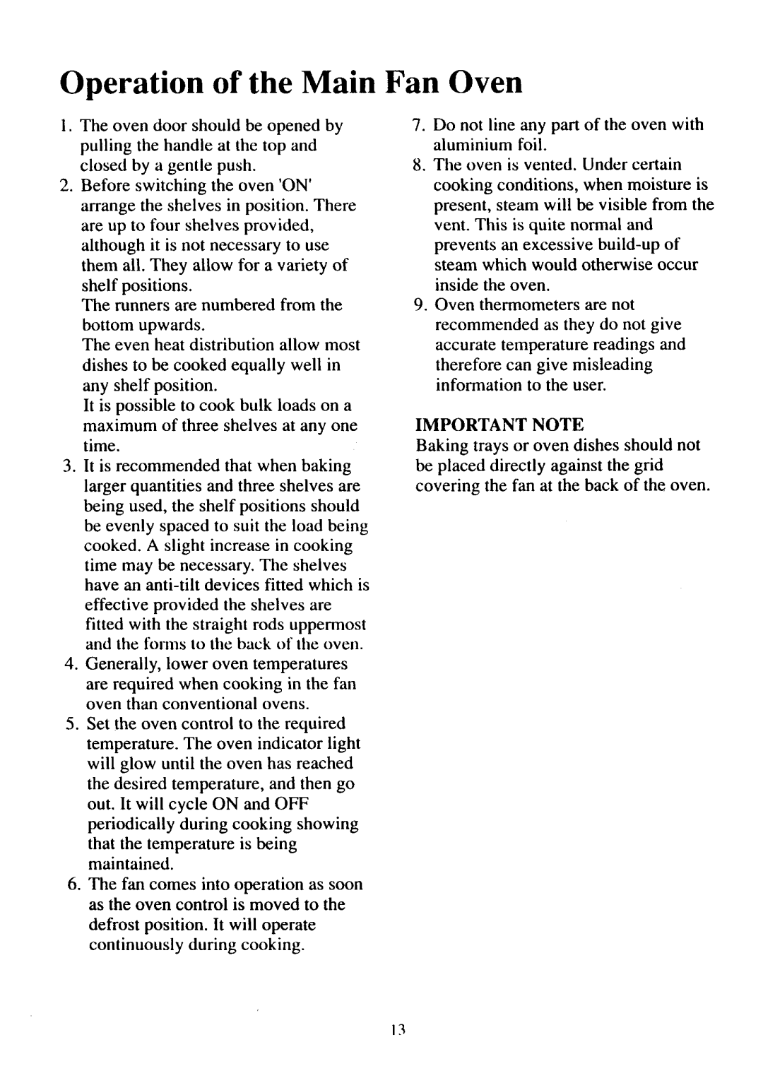 Zanussi HC9518 manual 