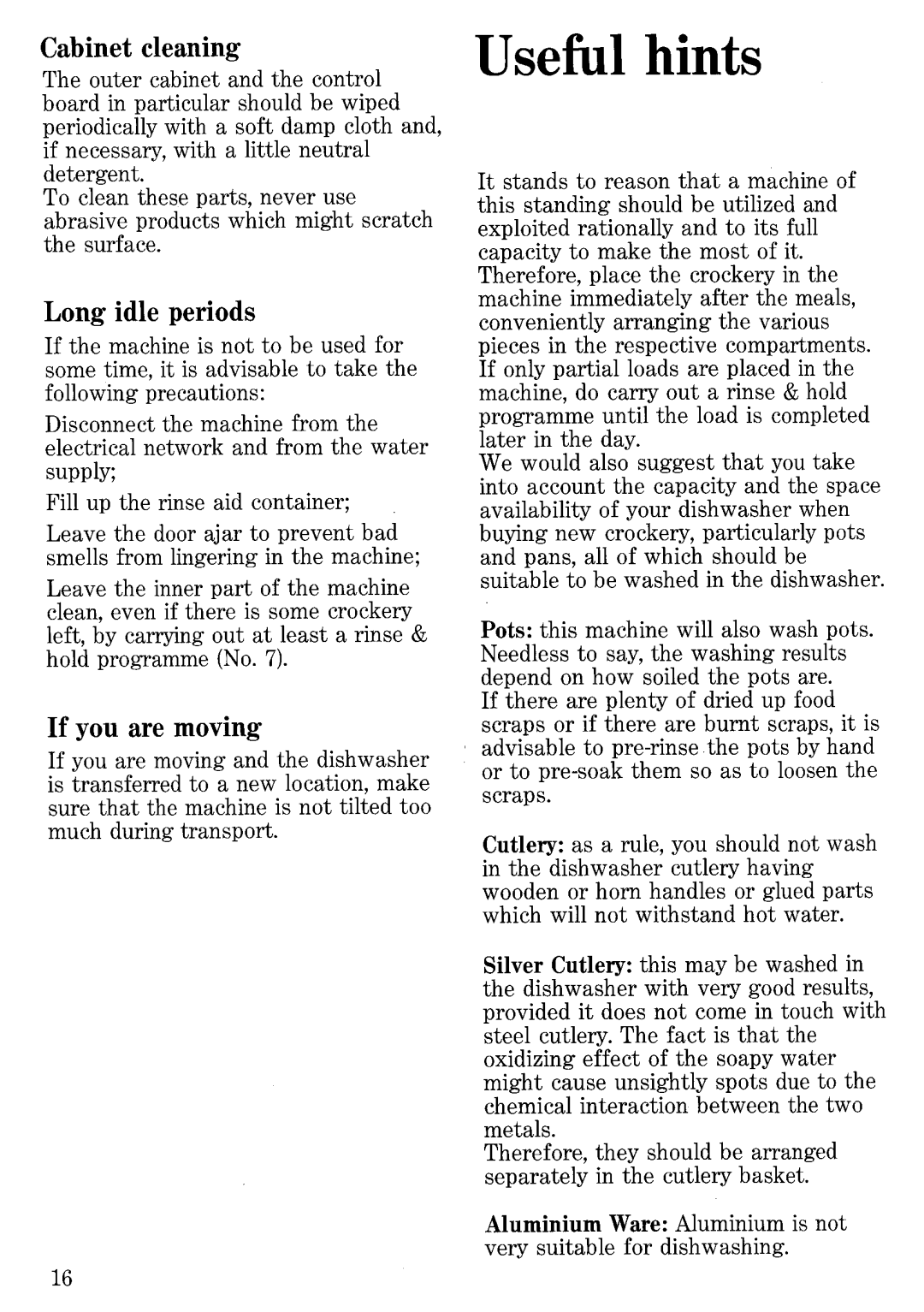 Zanussi ID 500, ID 503 manual 