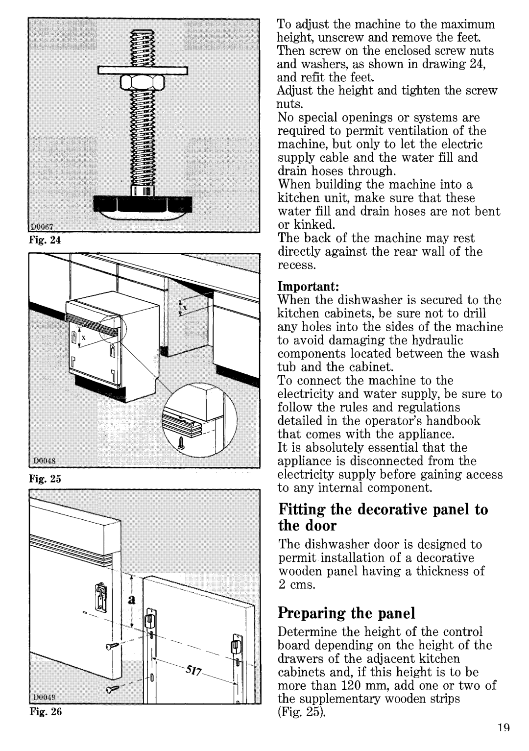 Zanussi ID 503, ID 500 manual 