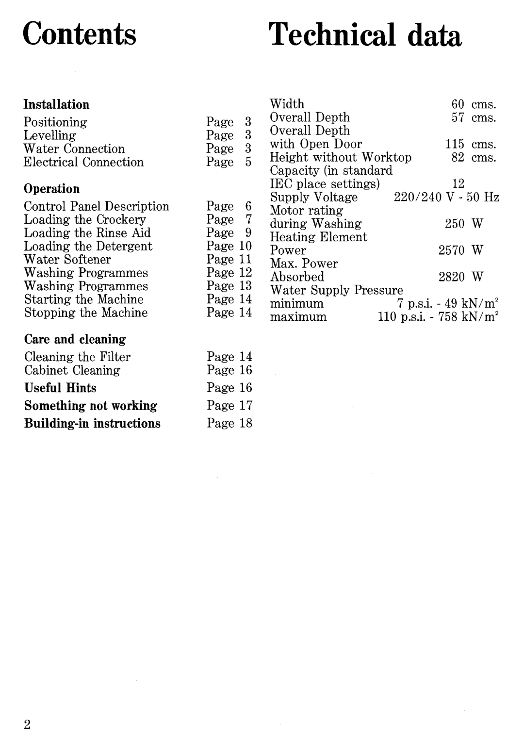 Zanussi ID 500, ID 503 manual 