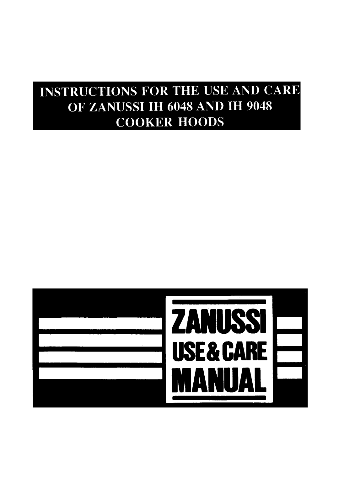 Zanussi IH6048B manual 