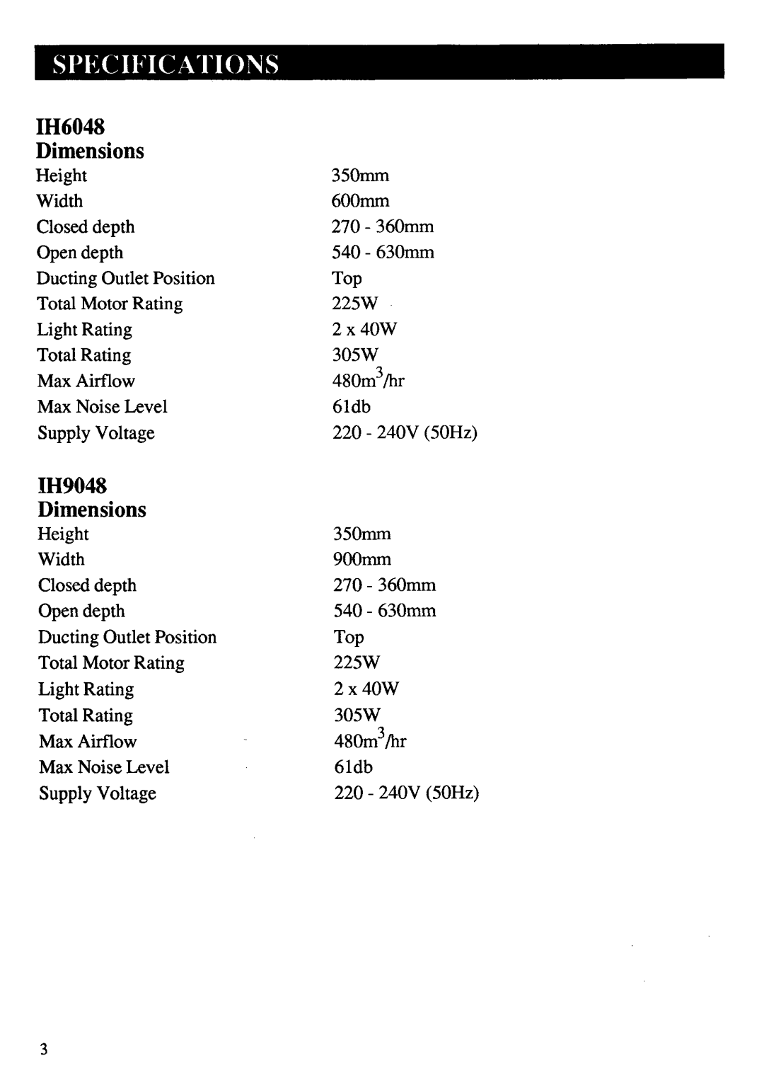 Zanussi IH6048B manual 