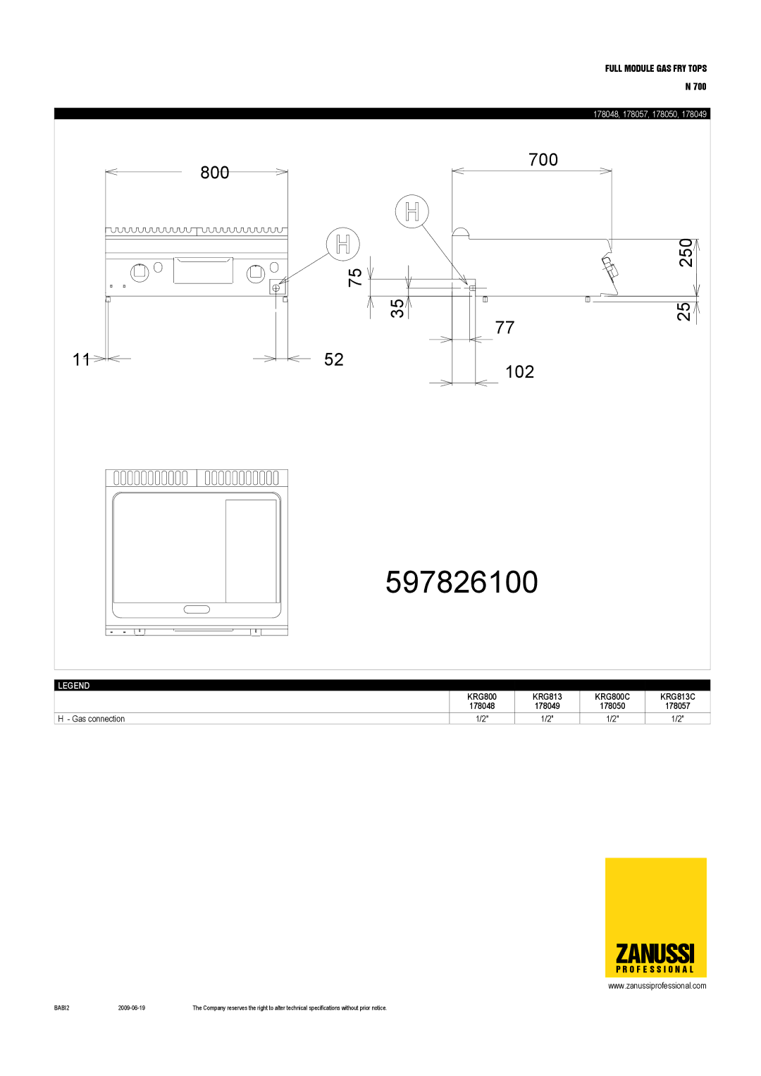 Zanussi KRG813C, KRGV800C, KRGV813, KRG800C, 178055, 178048, 178056, 178057, 178049, 178054, 178050 dimensions 597826100 