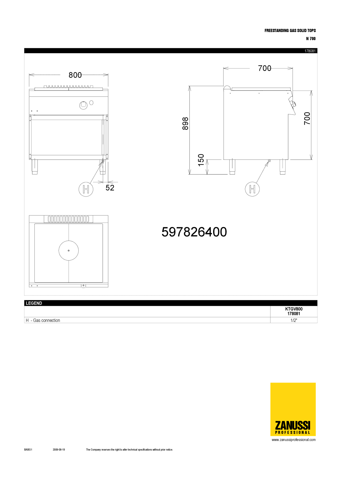 Zanussi KTG2FG800, KTG2FG1200, KTG2V800, KTGFG800, KTGV800, 178084, 178083, 178082, 178081, 178085 dimensions 597826400, Zanussi 