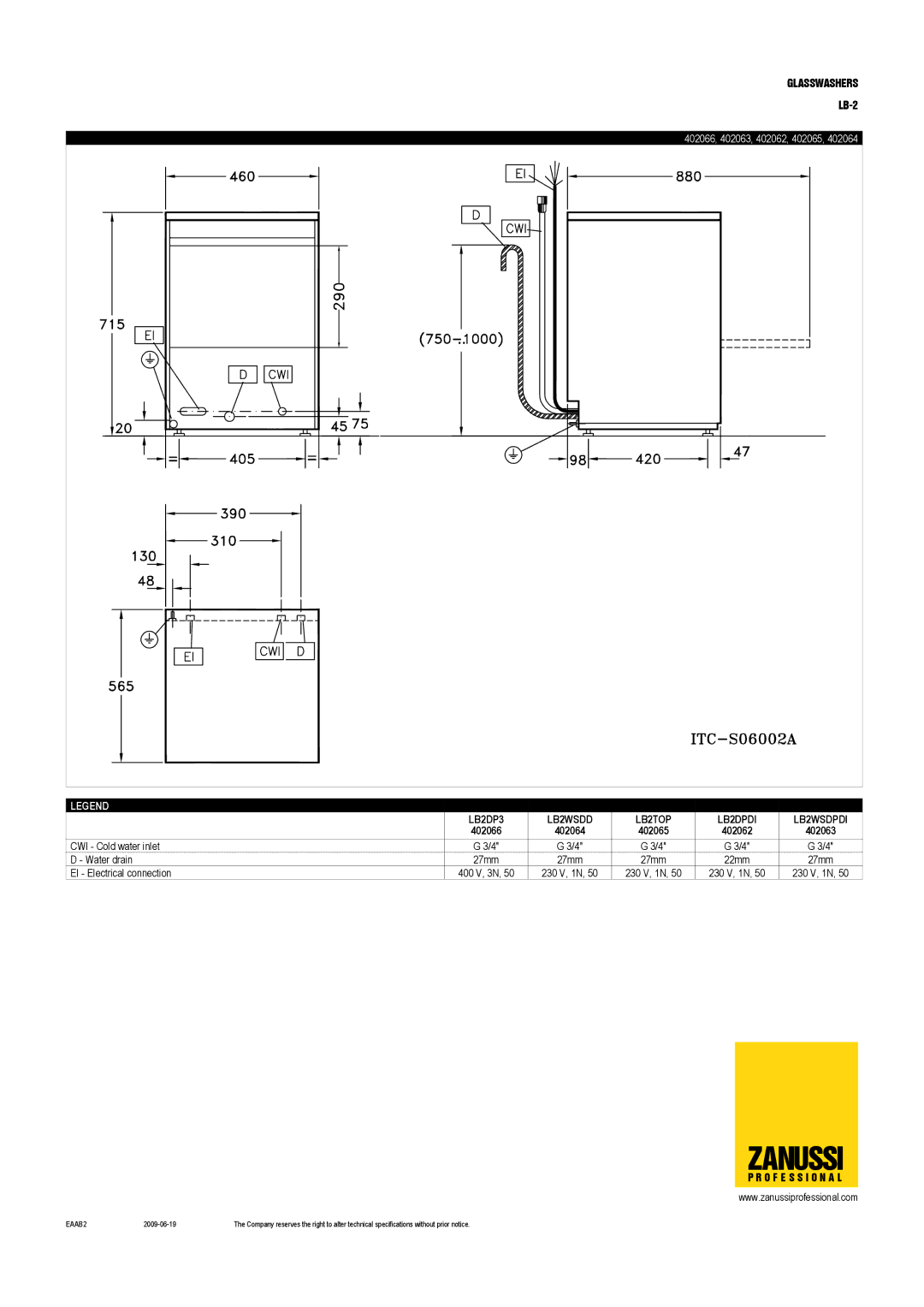 Zanussi LB-2, LB2N, LB2TOP, LB2WSDD, LB2DPDI, LB2DP3, LB2WSDPDI, LB2WP, 402020, 402022, 402021 402066, 402063, 402062, 402065 