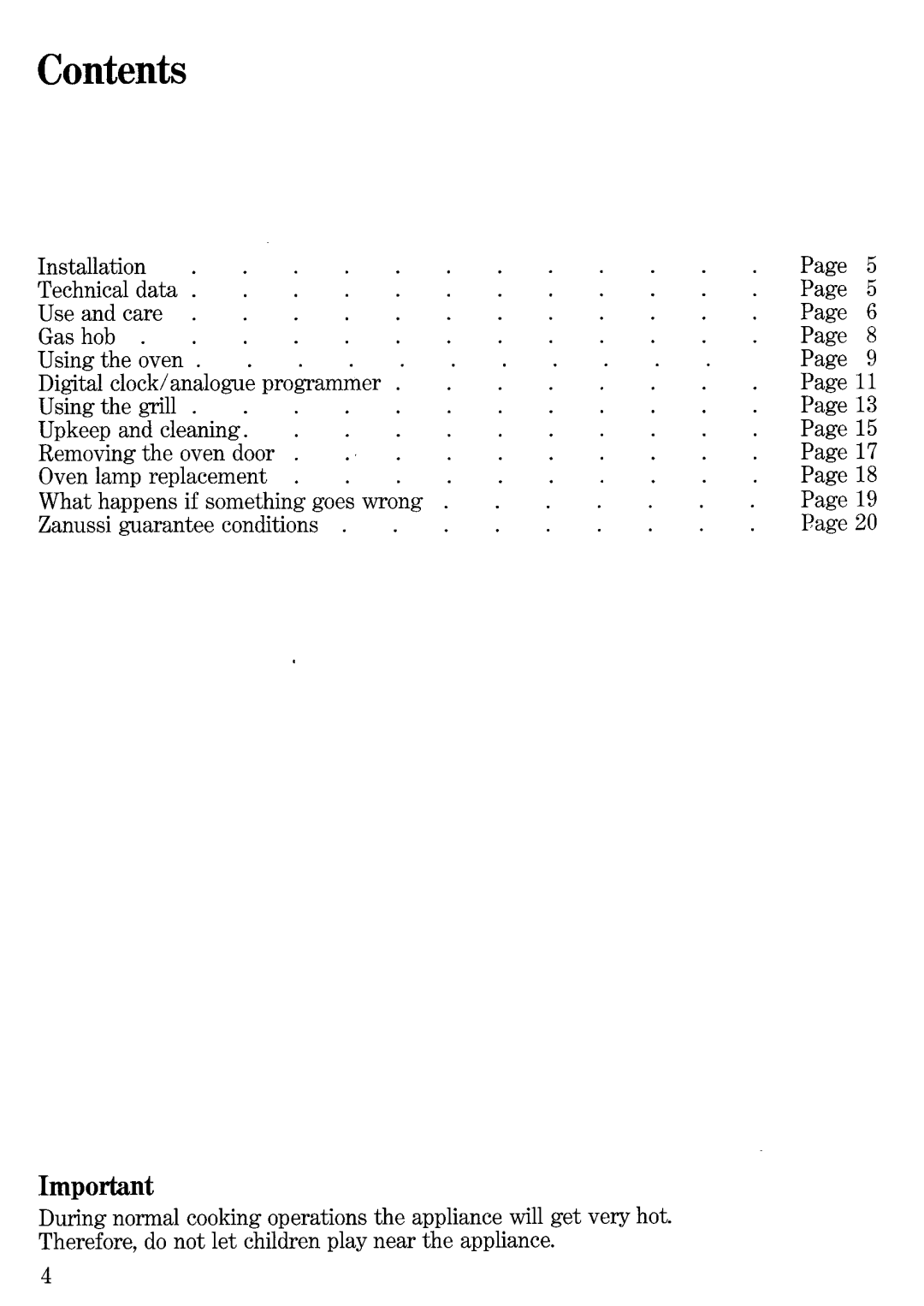 Zanussi MC 20 MB, MC 20 MG manual 