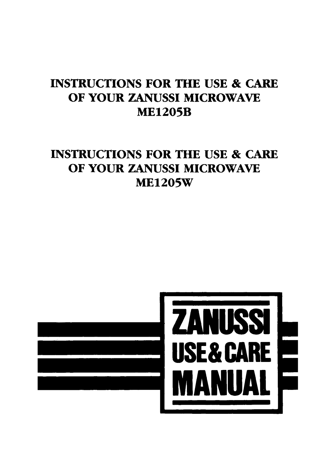 Zanussi ME1205B manual 