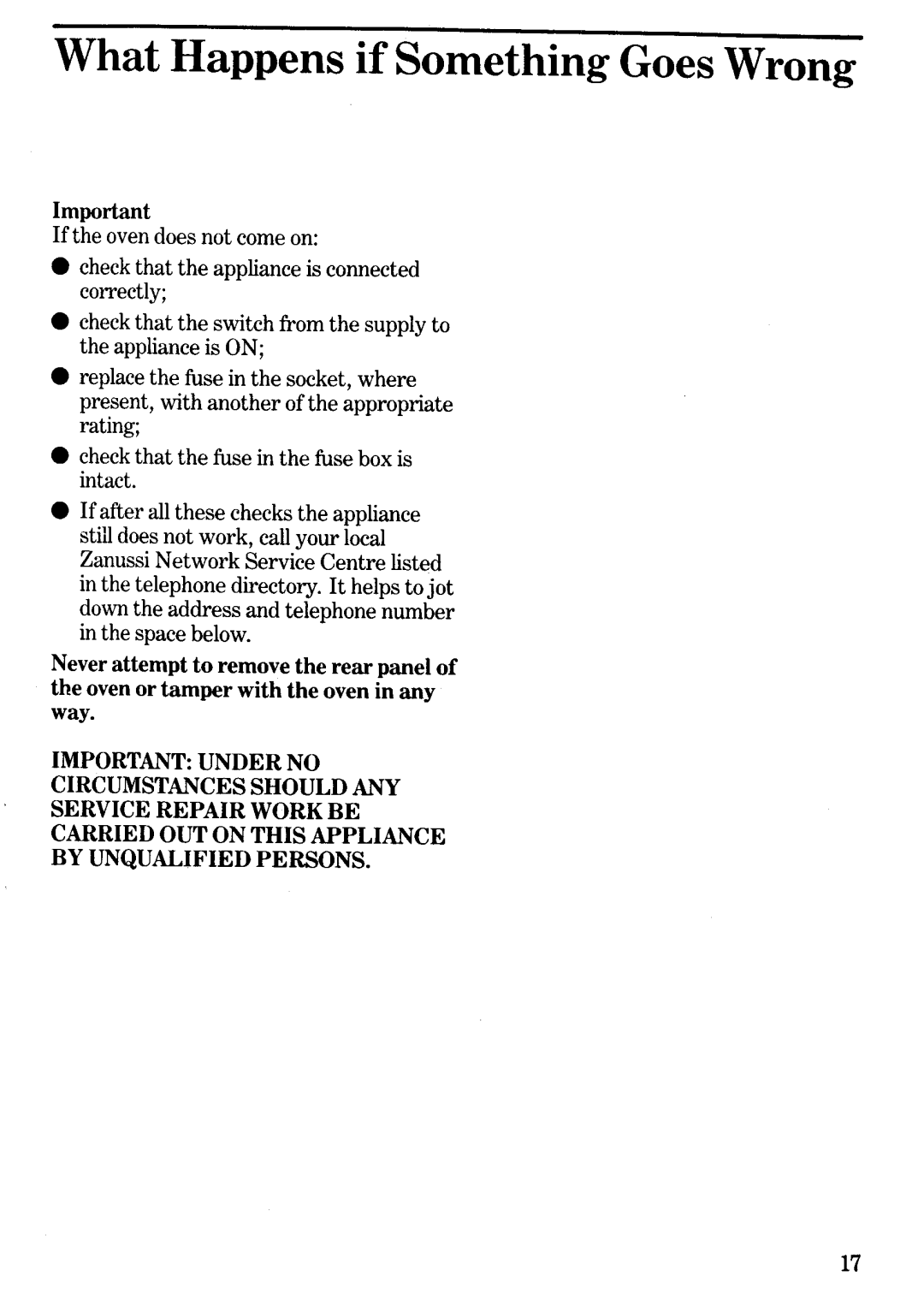 Zanussi MW 2132, MW 1132 manual 