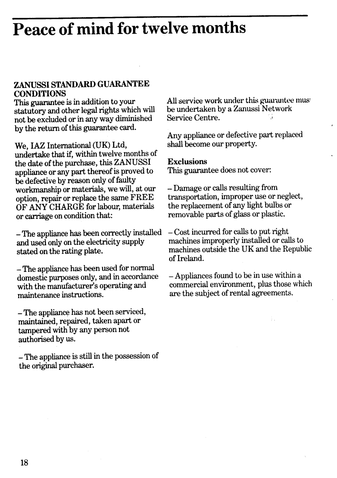 Zanussi MW 1132, MW 2132 manual 