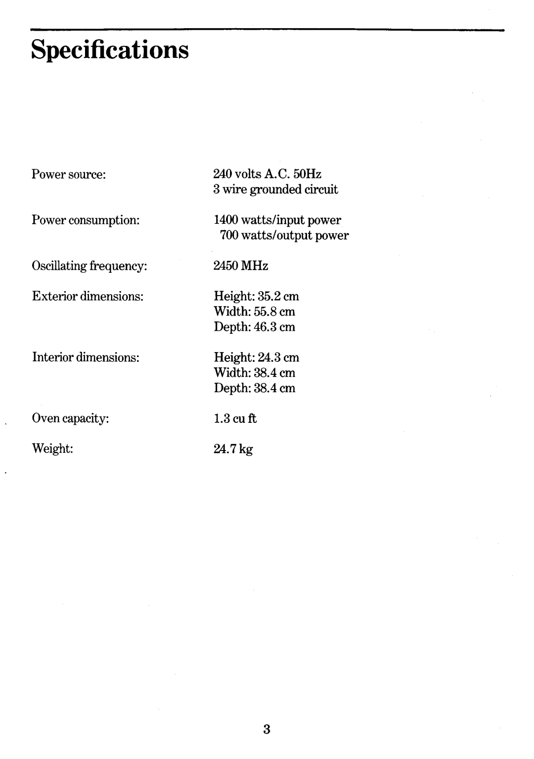 Zanussi MW 2135, MW 1135 manual 