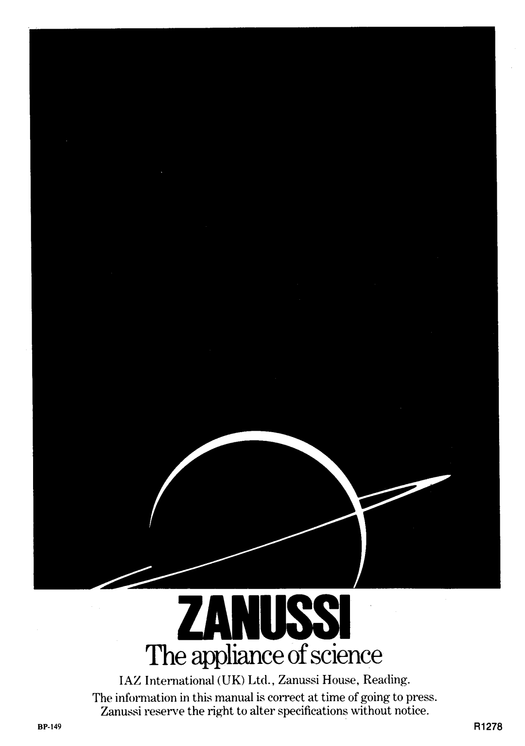 Zanussi MW 152 manual 