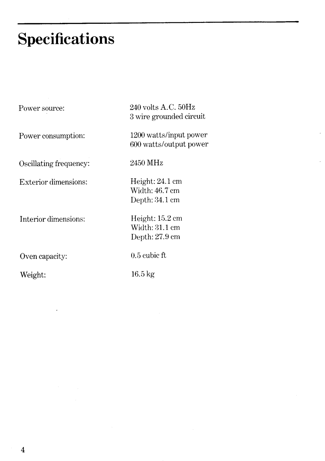 Zanussi MW 152 manual 