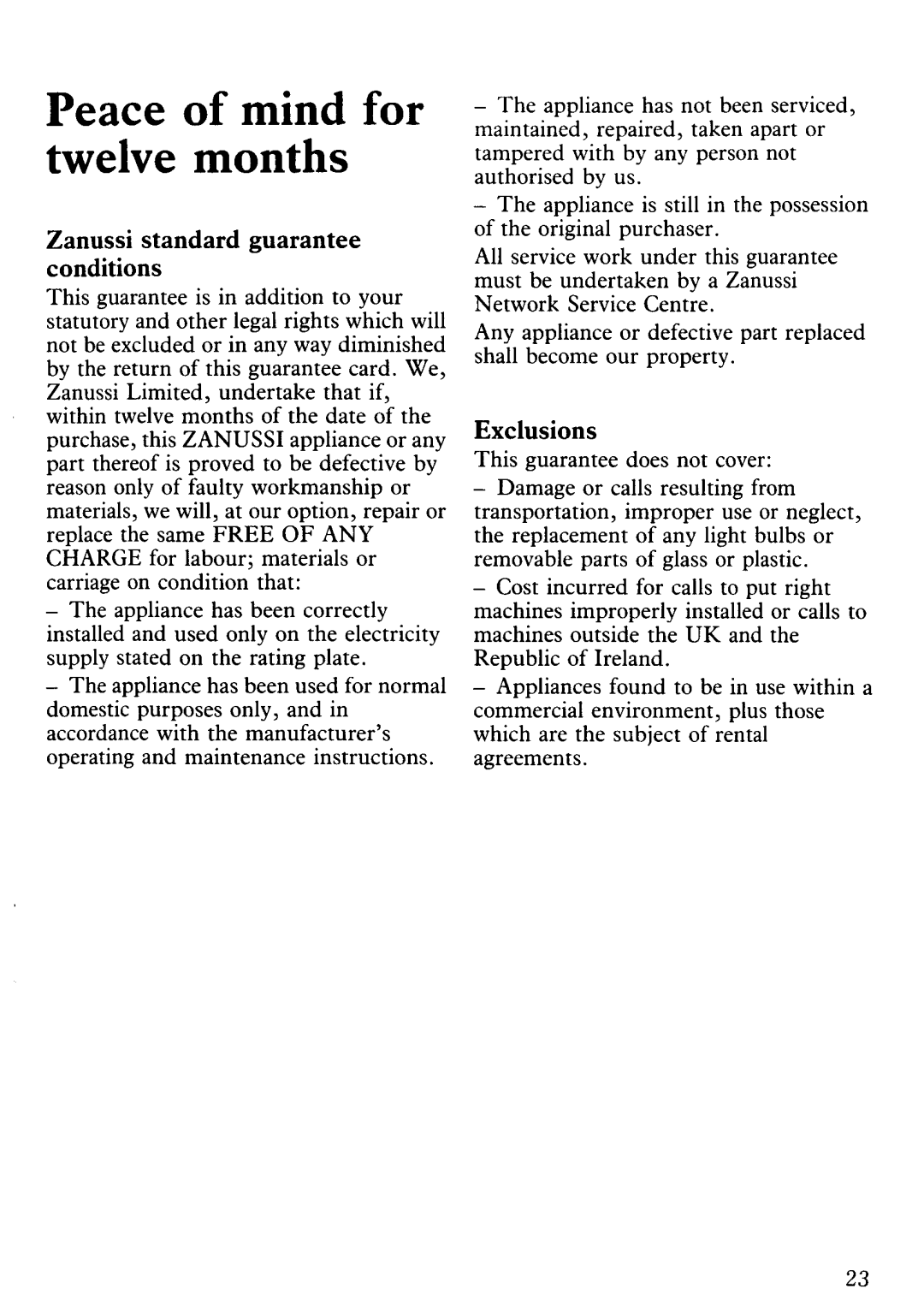 Zanussi MW1776 manual 