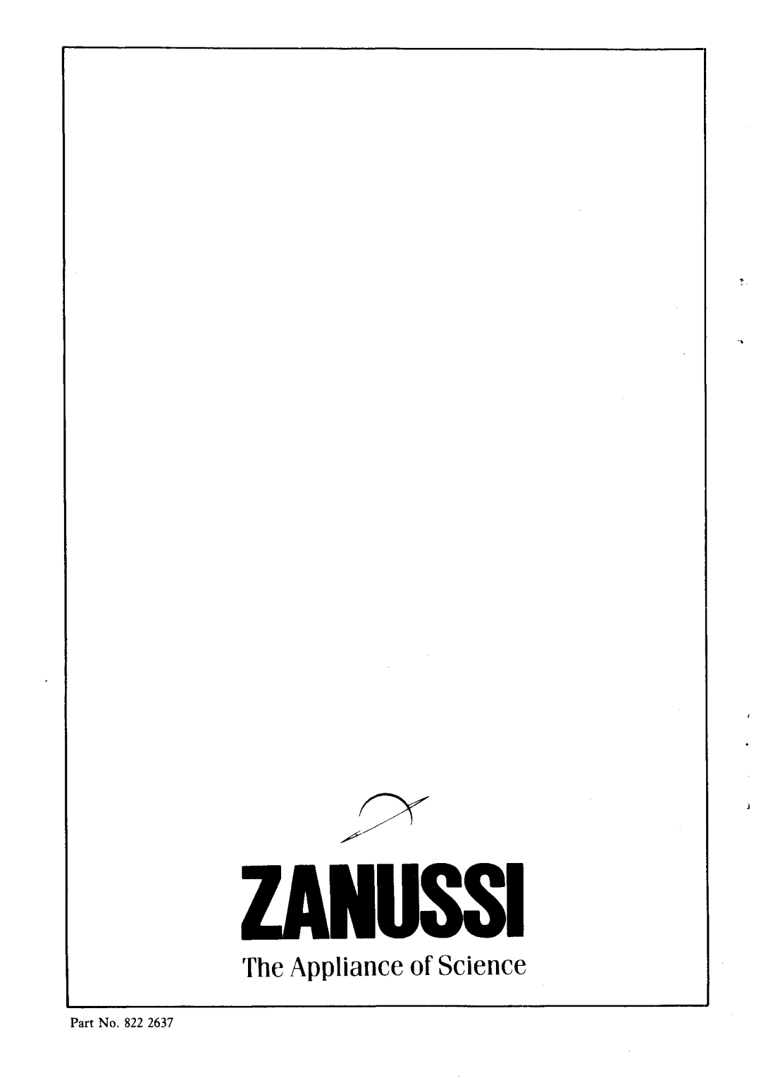 Zanussi MW1776 manual 