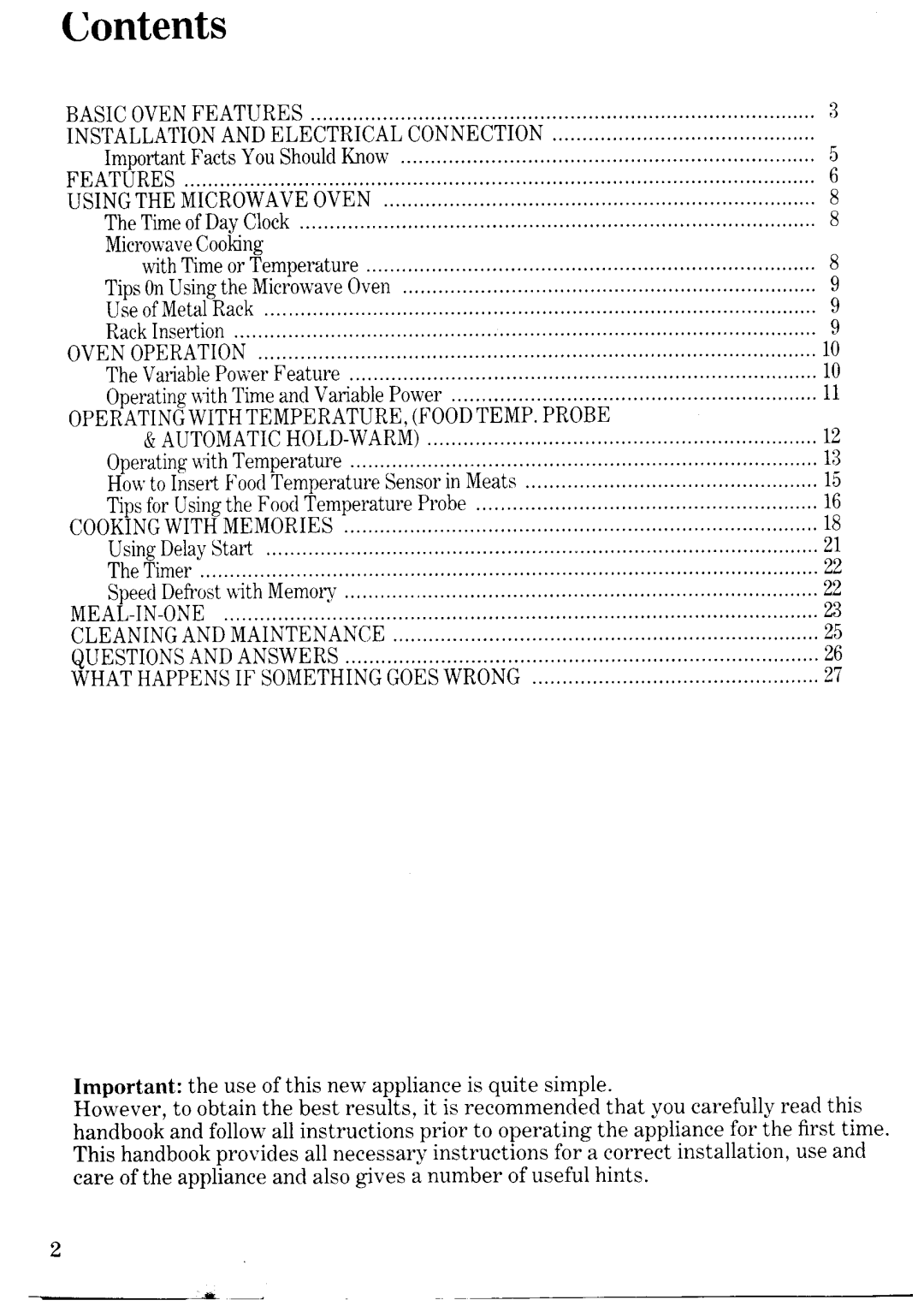 Zanussi MW2732 manual 