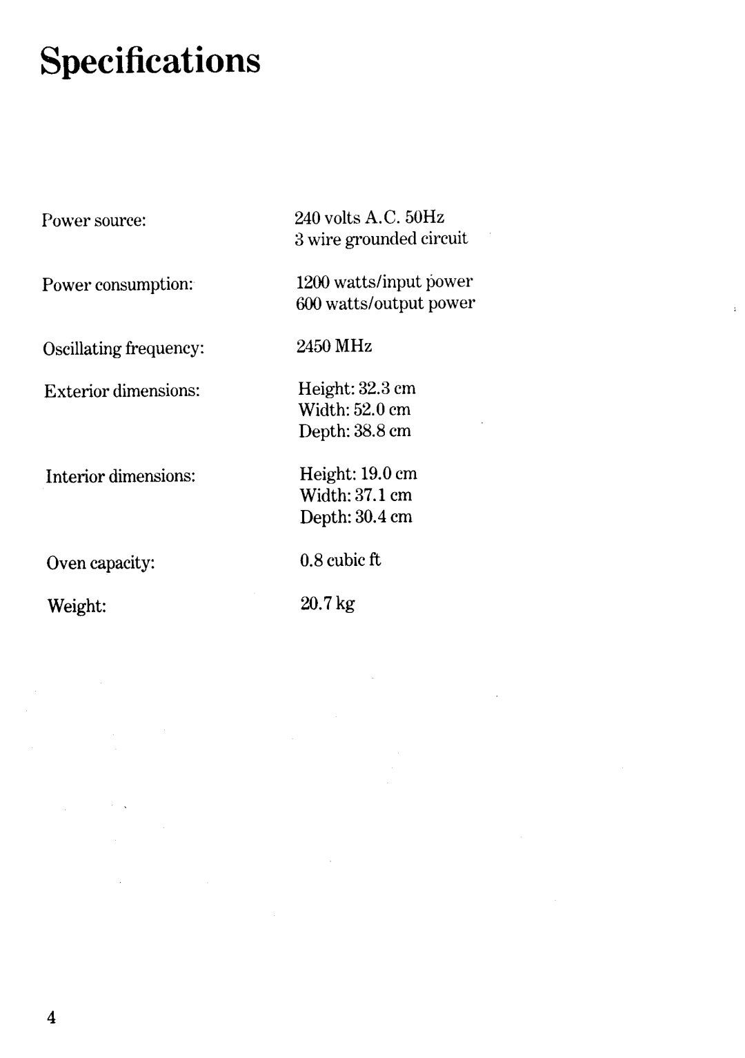 Zanussi MW282, MW182 manual 