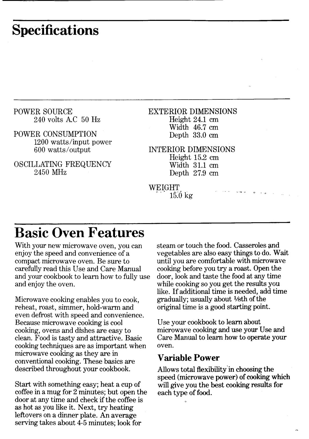 Zanussi MW522D manual 