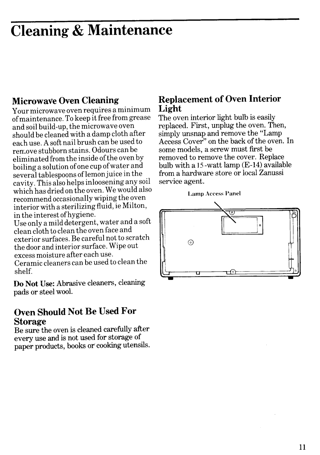 Zanussi MW522D manual 
