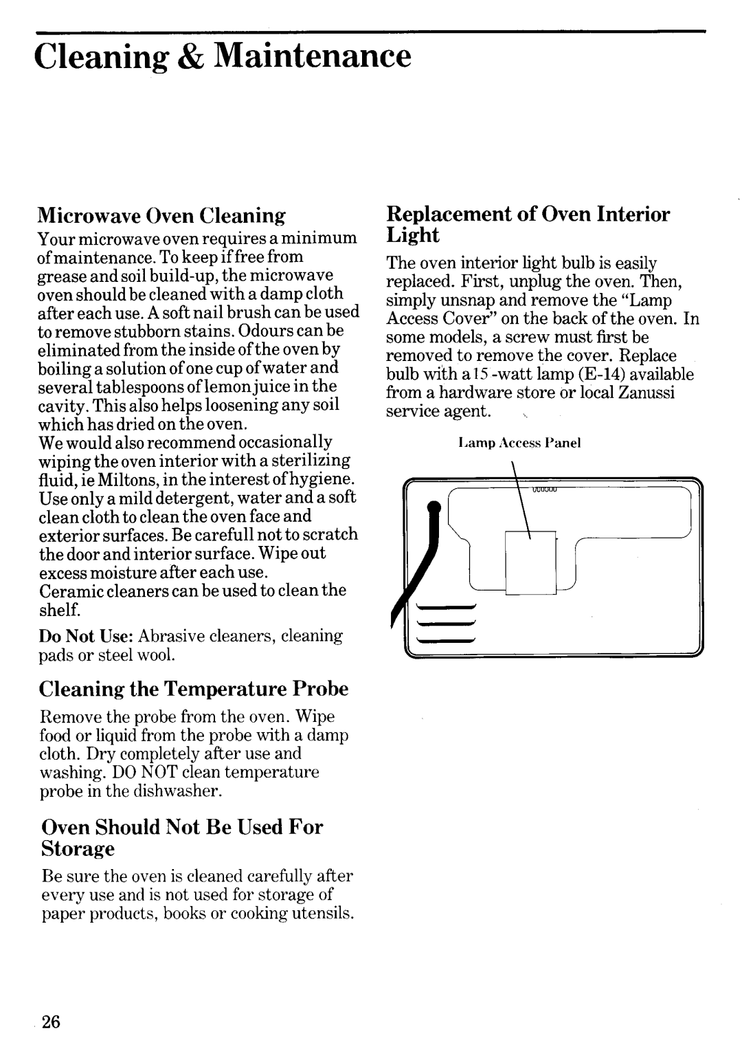 Zanussi MW632D manual 