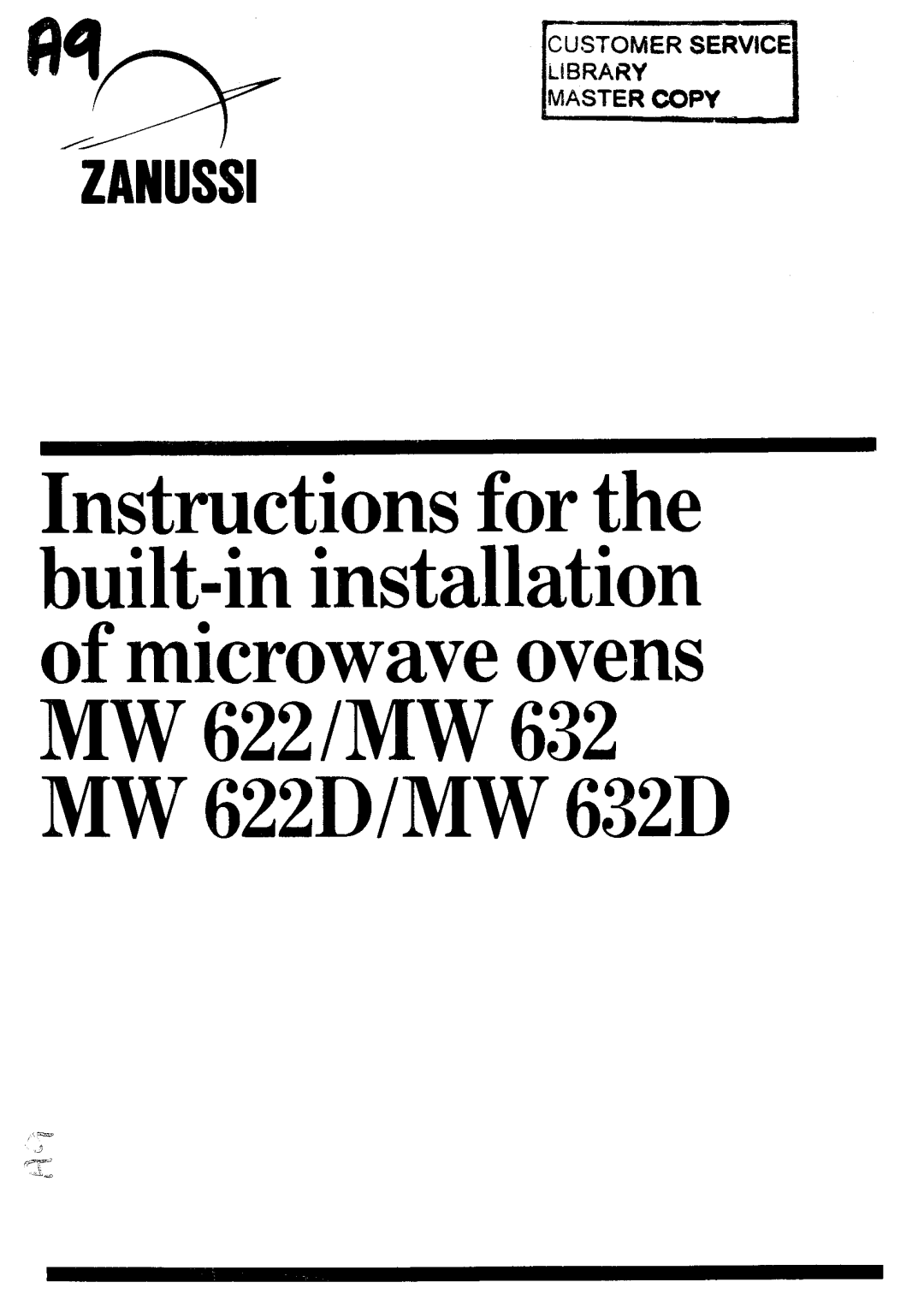 Zanussi MW632D manual 