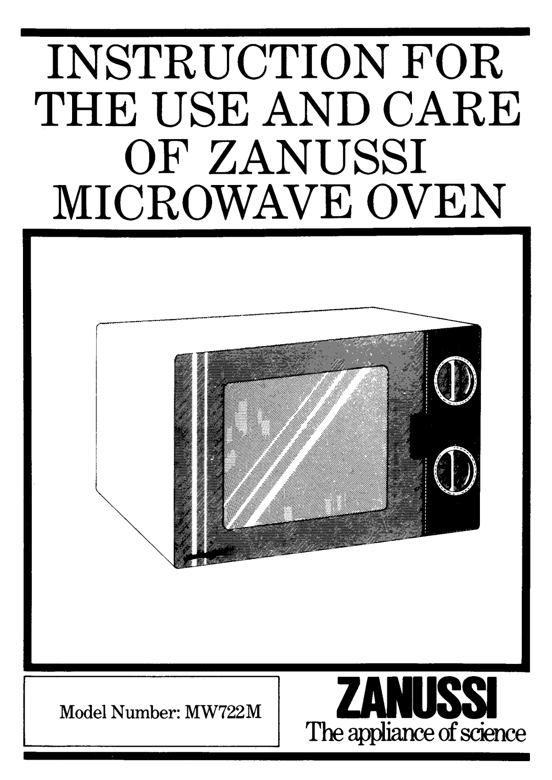 Zanussi MW722M manual 