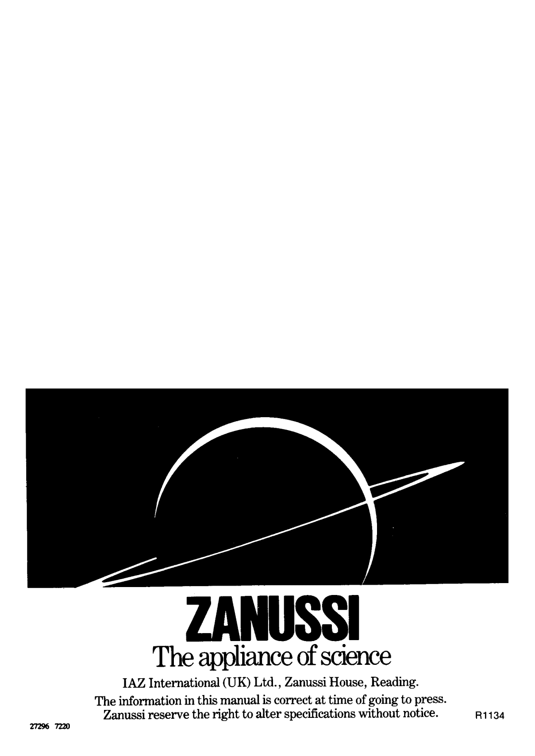 Zanussi MW722M manual 