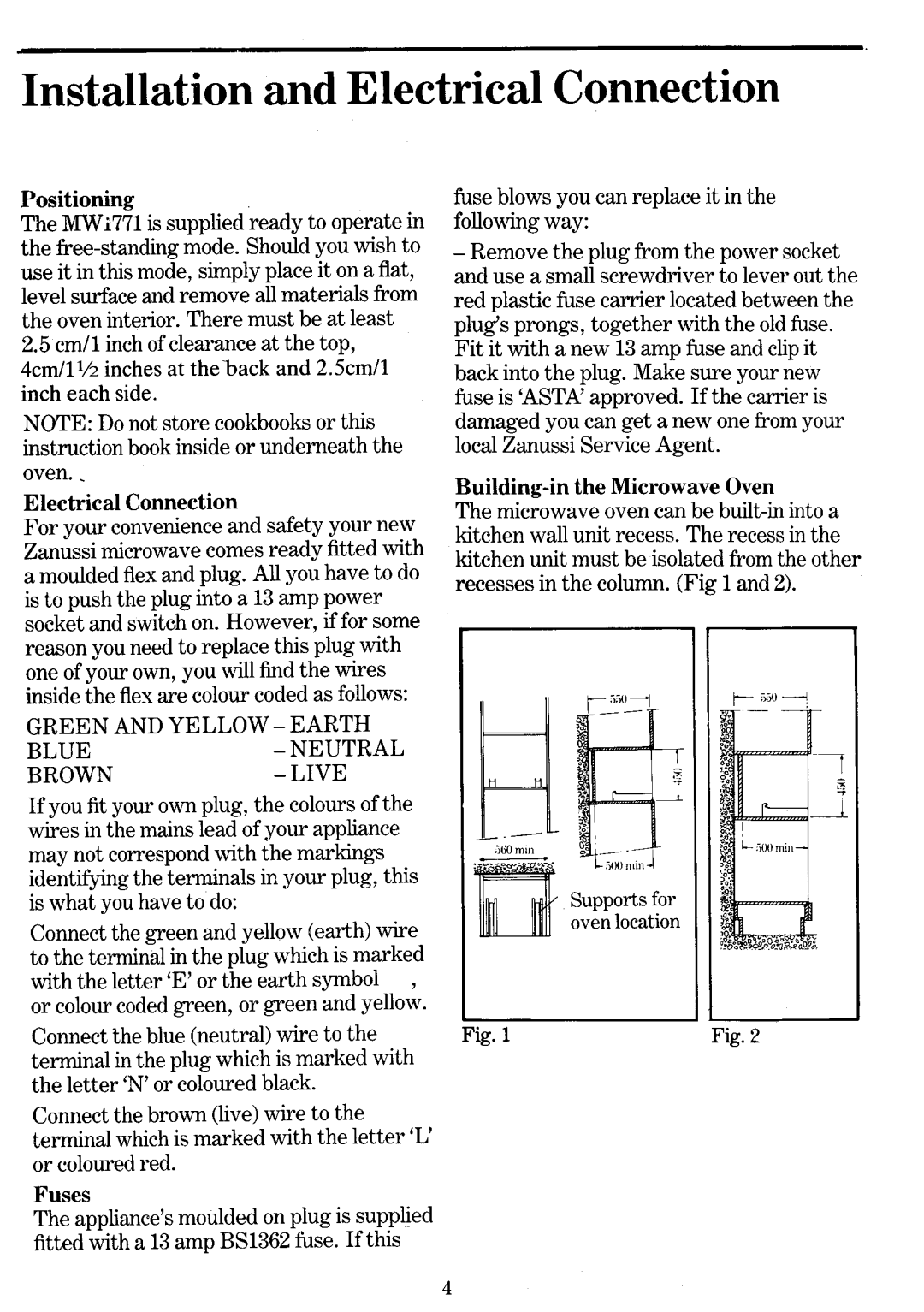 Zanussi MWi771 manual 